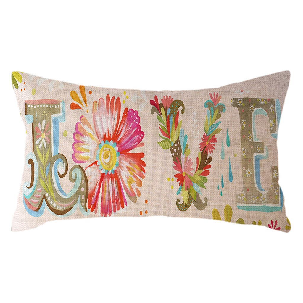 Minimalistische Valentijnsdag Kussensloop Linnen 30X50Cm Kussenhoes Woondecoratie Woonkamer Подушки Декоративные Cojines sofá: F