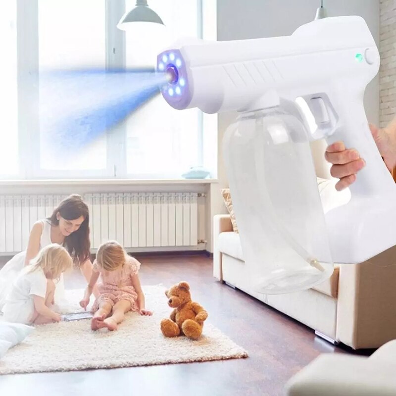 800ML Wireless Electric Gun Disinfectant Sprayer Blue Light Nano Steam Spray Gun Sterilizing Nano Spray Gun For Home Office