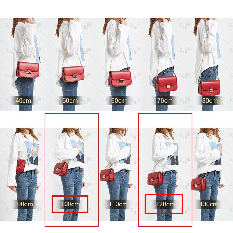 Correa de Metal para bolso de mujer, cadena de acero inoxidable para bolso cruzado, accesorios de hombro desmontables, 100cm