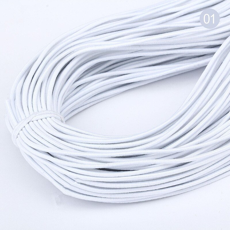 2 Meter/Bag Zwart Wit Multi Size Ronde Elastische Band Elastisch Touw Rubberen Band Elastische Lijn DIY Naaien Accessoires