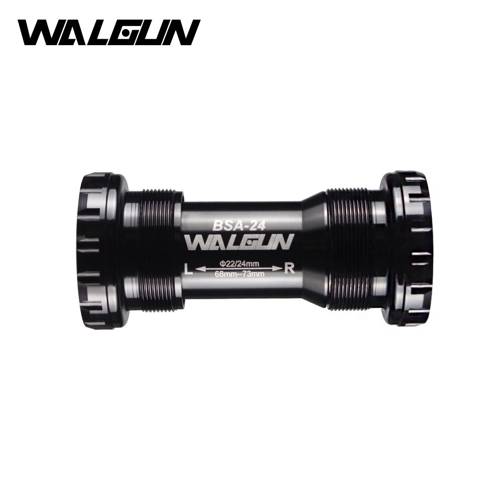 WALGUN Threaded BSA 22mm 24mm Ceramic bike Bottom Brackets Road MTB Mountain Bike BSA24 BB for Ultegra XT GXP Bicycle Crankset: BSA24-BLACK