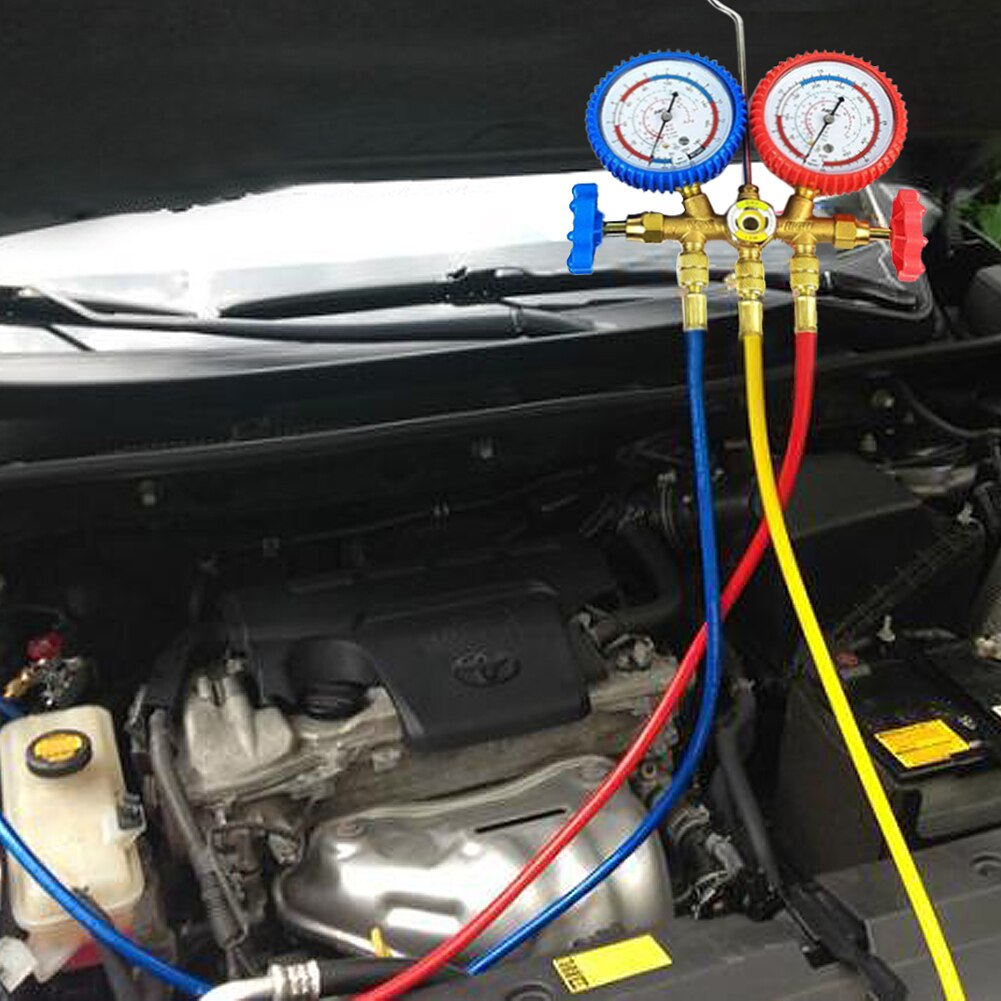 Outil de Service de climatisation R134a, manomètre à double pression, raccord rapide réglable