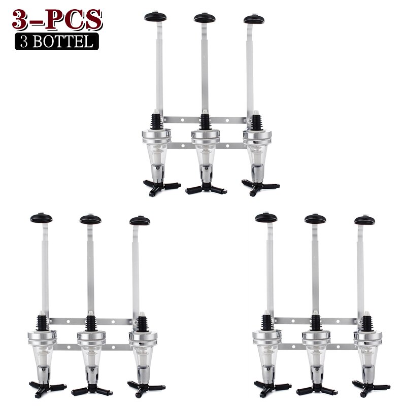 1-8Pcs 1/2/3/4 Bottle Bar Beverage Liquor Dispenser Holder Alcohol Drink Shot Wall Mounted 1-4 Station Beer Wine Pourers Divider