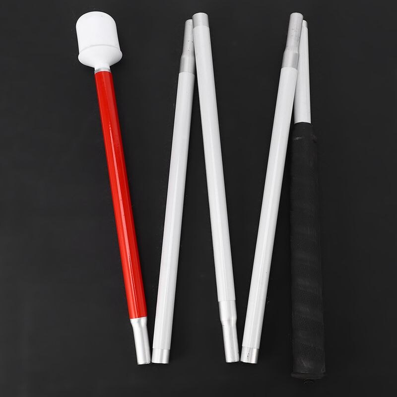 Aluminum Folding Cane 4-Sec Folding Cane with Rolling Tip for Blind Walking Stick