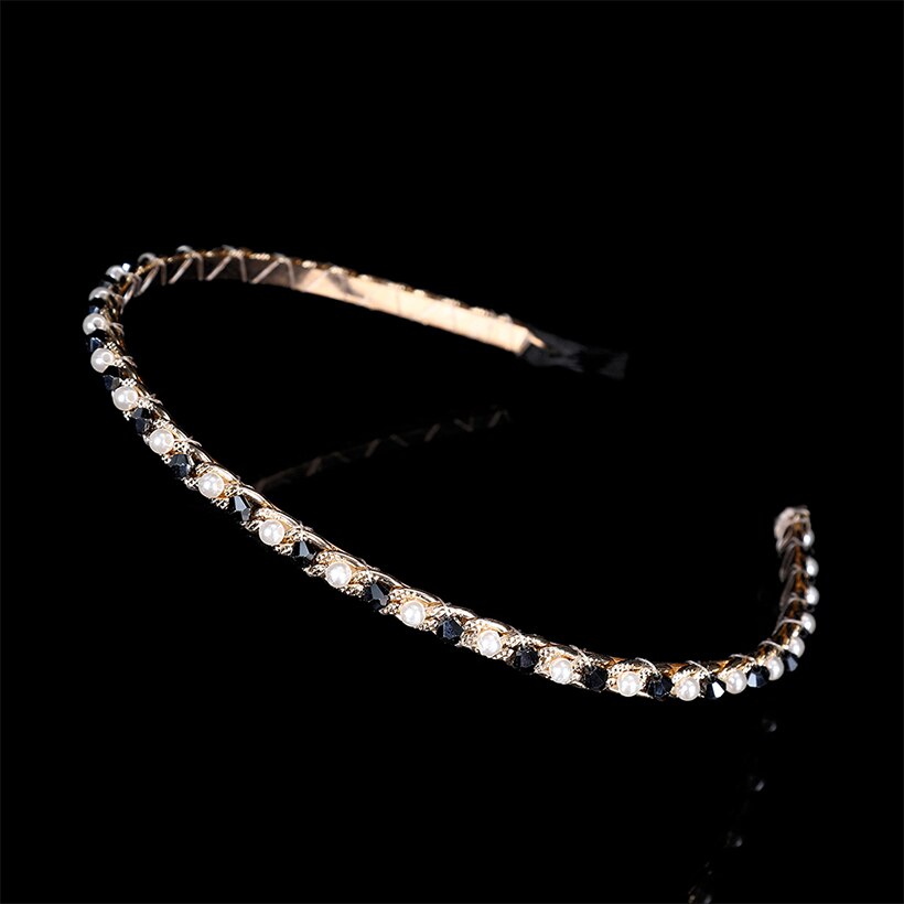 LEVAO Full Rhinestone Hairband for Women Boutique Crystal Hair Hoops Shiny Bezel Headband Wedding Headwear Party Accessories: 10