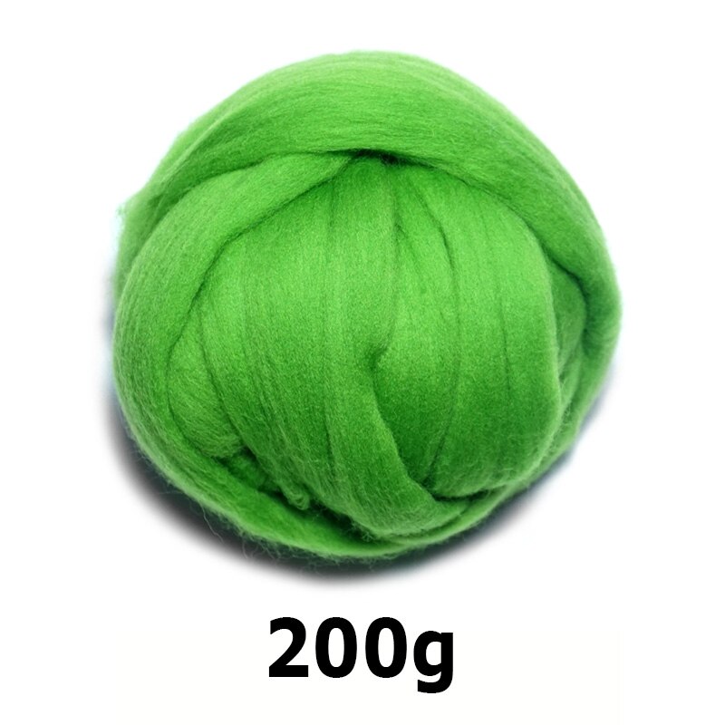 handmade Wool Felt for felting 50g Green Perfect in Needle Felt 03#: 200g