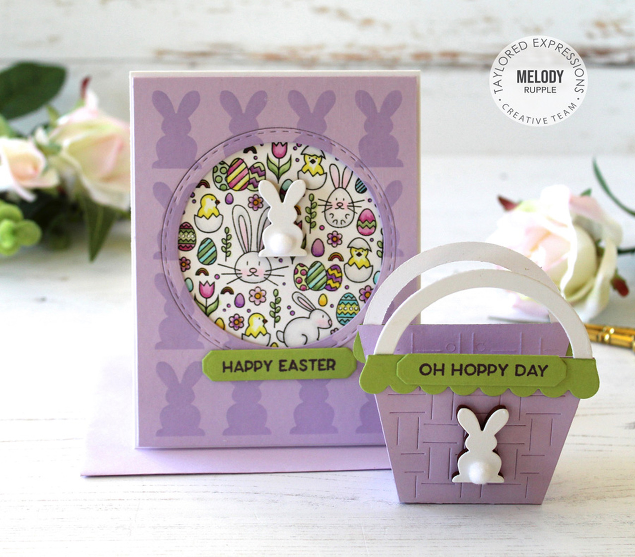 Easter Bunny Metal Cutting Dies and Silicone Stamps Stencil for Scrapbooking Album Decoration Craft for DIY Greeting Card Making