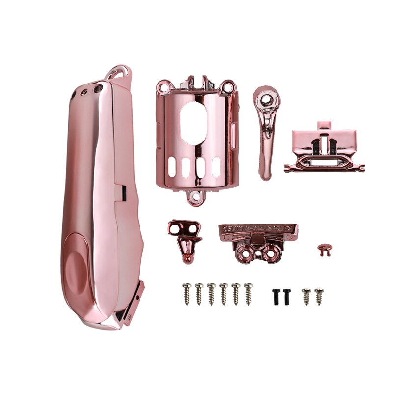 Pour wahl 8148/8591 Clipper modifié coquille tondeuse placage or dégradé couleur supérieure et inférieure couverture moteur couverture accessoires: Full set of rose