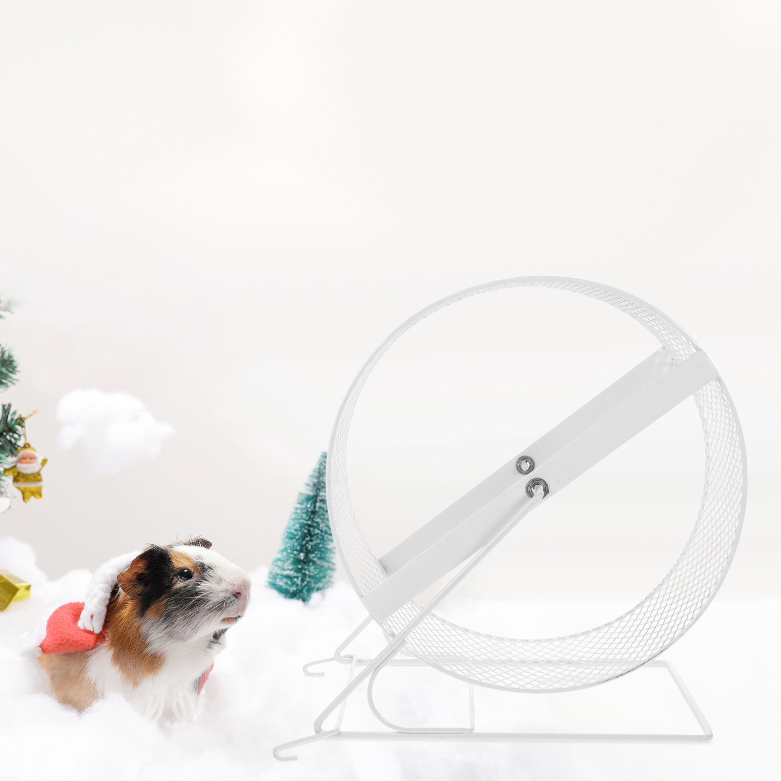Squirrel Run Wheel Funny Hamster Exercise Wheel Hedgehog Running: white / 26X15X28.5CM