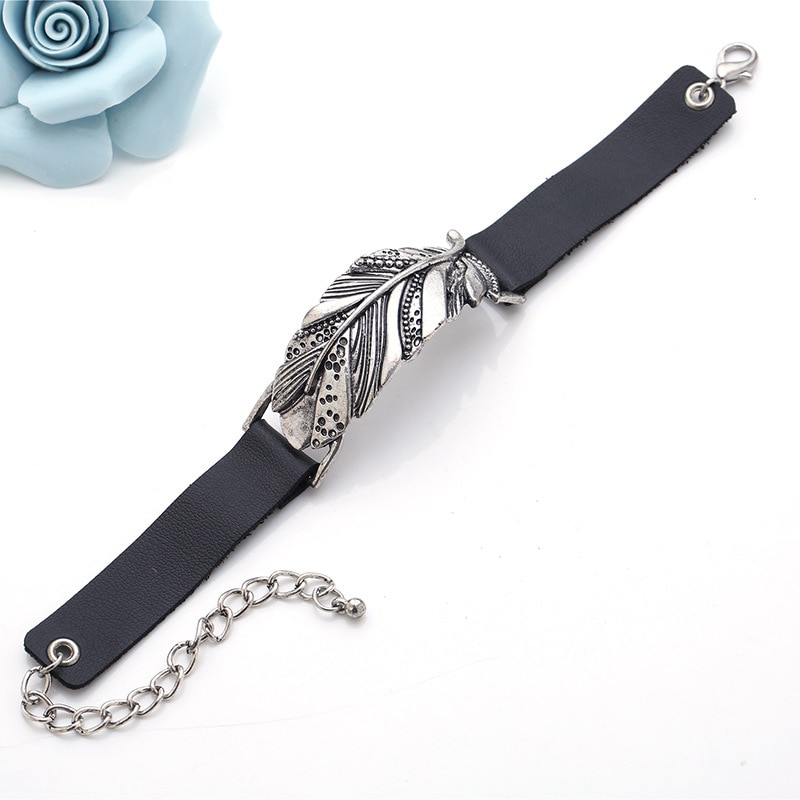 Leder Armbänder für Frauen Kreative blatt drei-dimensional Armbinde Charme Armbinde Weiblichen Schmuck