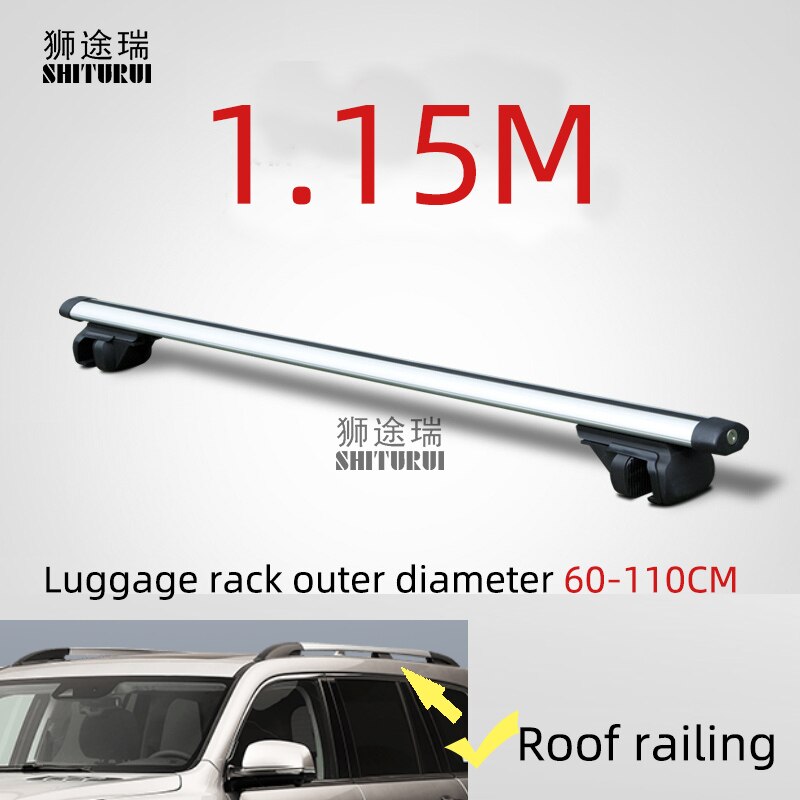 Universal 135CM Car Roof Racks Cross Bars Crossbars 75kg 150LBS For Great Wall HOVER HAVAL h9 h2 h3 h4 h5 h6 h7: 2 PCS Silver 115
