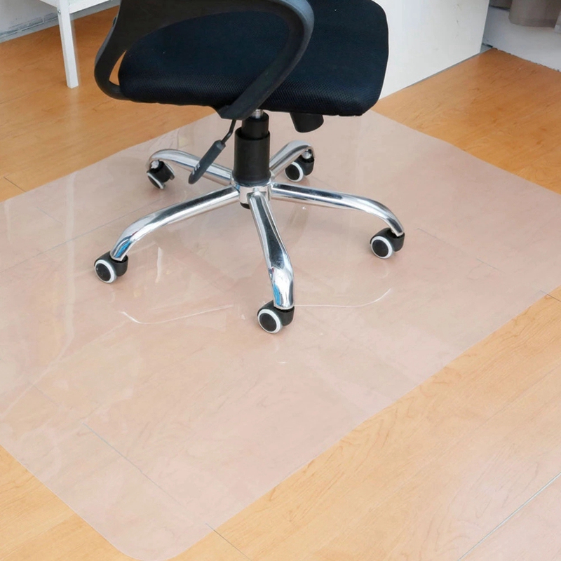 Almohadilla de protección de suelo de madera transparente, alfombrilla de Pvc para ordenador, alfombra Rectangular para silla, 50x100cm