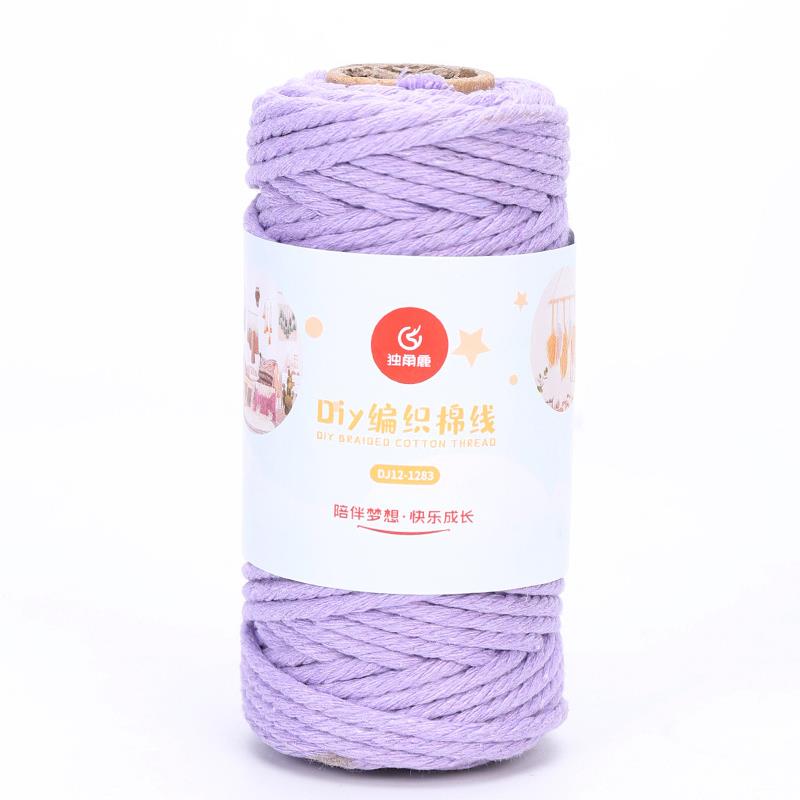 Fil de corde coloré 100% coton torsadé style Boho, 3mm, pour macramé, Parachute, bricolage, artisanat de Scrapbooking à la maison: 05