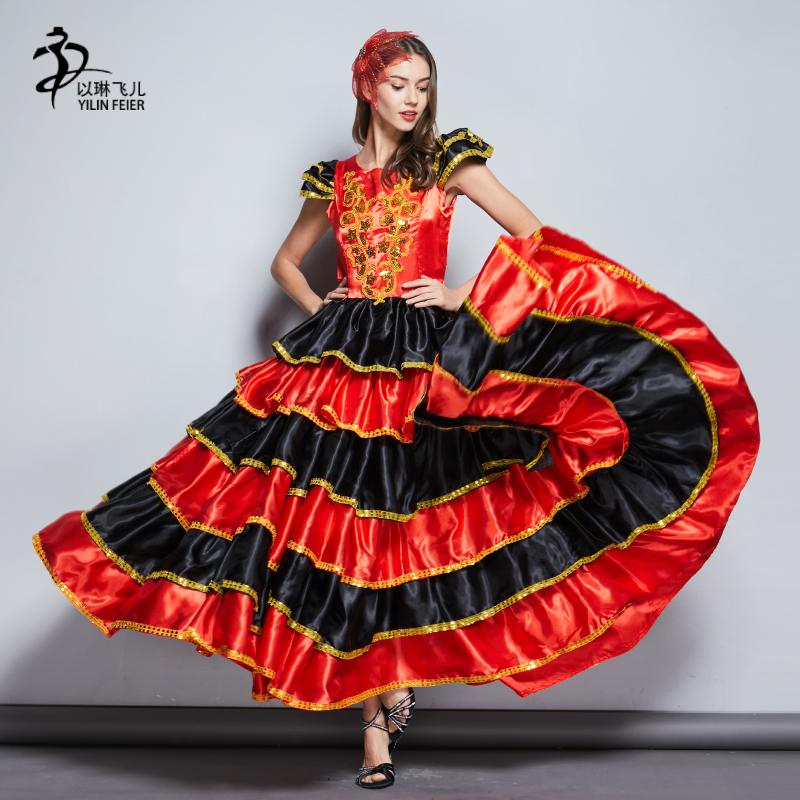 Adulte dames espagnol Senorita déguisement danseur de Flamenco Costume UK tailles 6-24/robe de flamenco/costume de danse espagnole