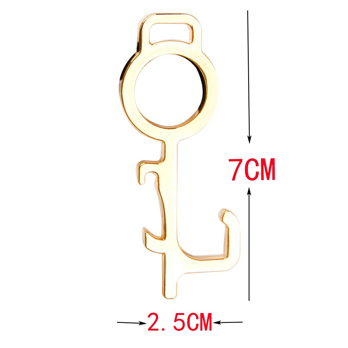 No Touch Open Door Assistant Portable Hygiene Hand Alloy Edc Door Opener Elevator Door Handle Key Contactless Key Door Opener