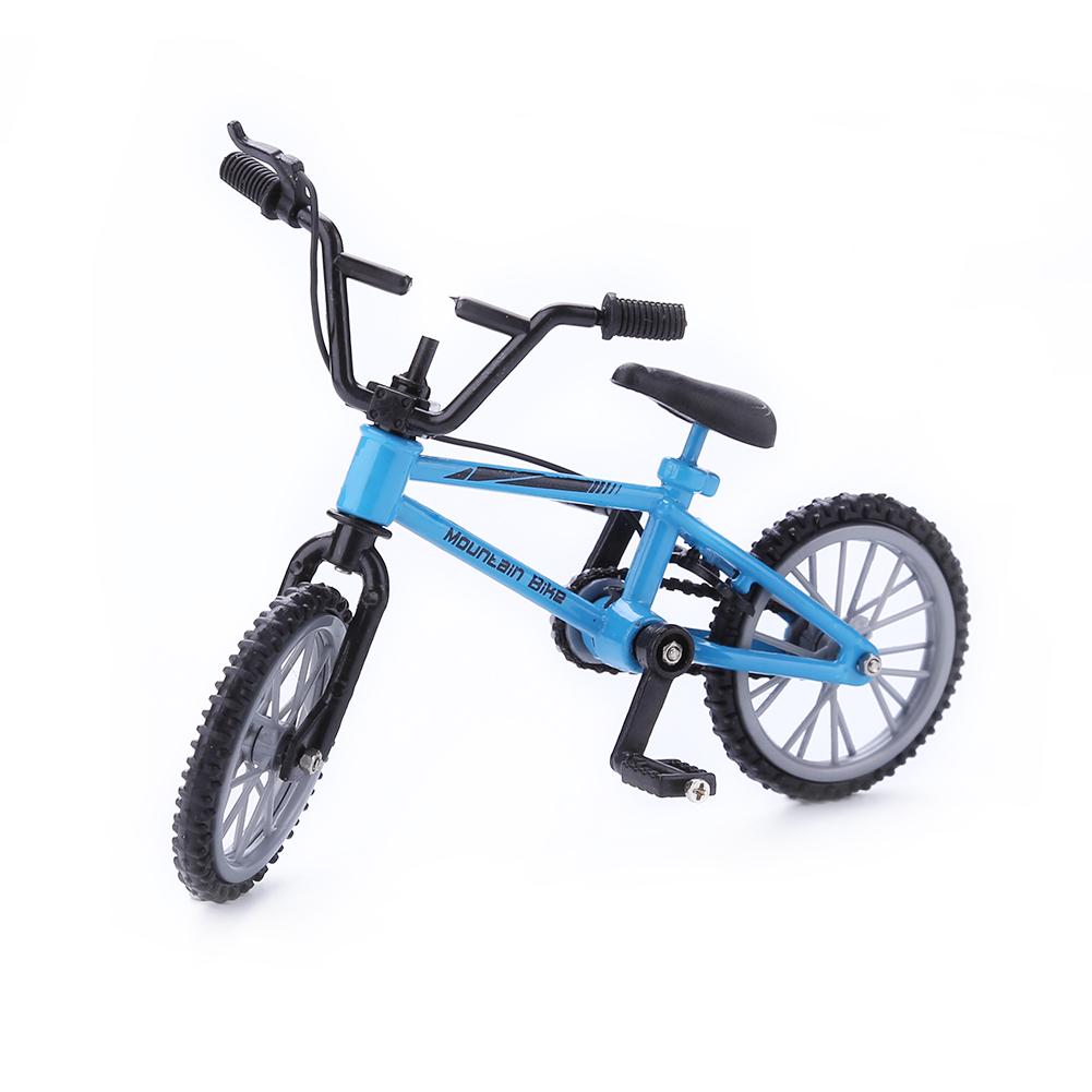 Mini Finger Mountain Bikes Mini Alloy Bicycle Simulation Mini Finger Bicycle Decompression Toy 11*8CM: Blue