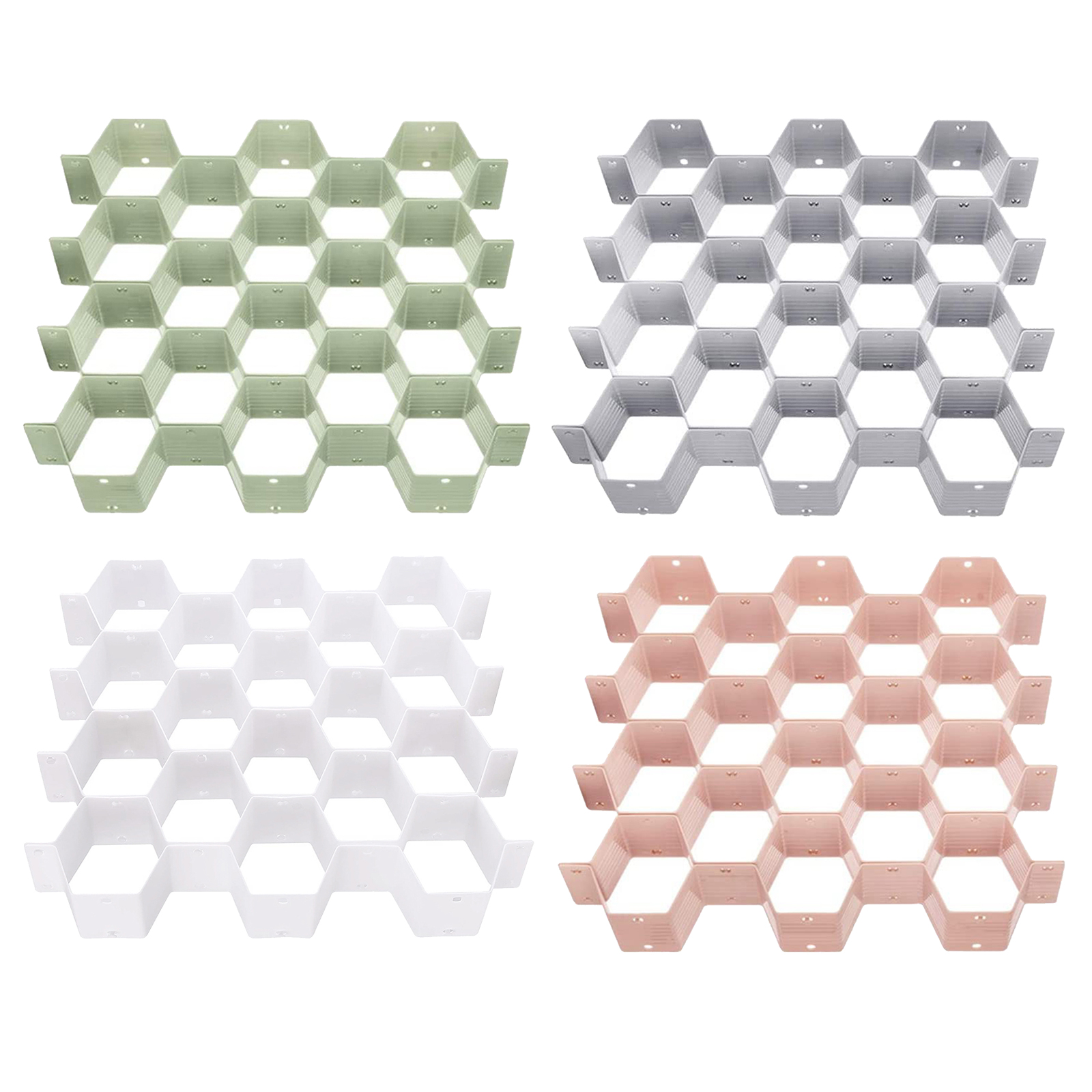 Organizador de cajón de nido de abeja, divisores de armario de 18 compartimentos, Partición de plástico para ropa pequeña y tablilla cosmética, 8 Uds.
