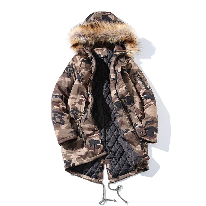 de camuflaje invierno abrigos acolchados calientes chaquetas ropa Parkas más tamaño asiático M-5XL cortavientos para hombre
