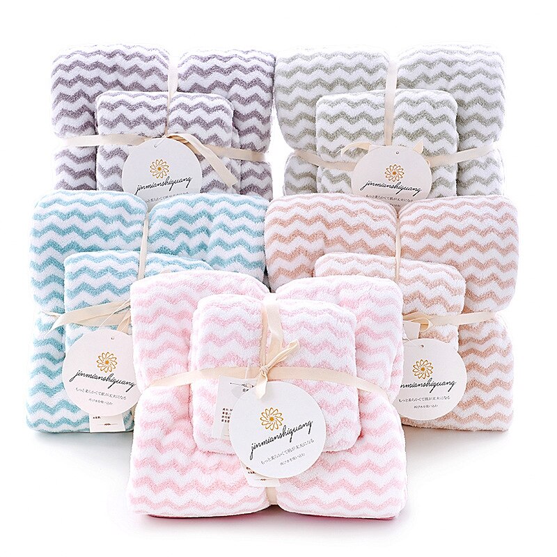 Super Soft Thicken Absorb Water Coral Velvet Bath Towel Face Towels Set Breathable Cozy Quick Dry Home Hotel Beach Towel Sets