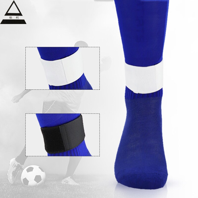 1 par fodboldleggings leggings med fast bandagetape for at forhindre at falde af justerbar elastisk sportsbandage