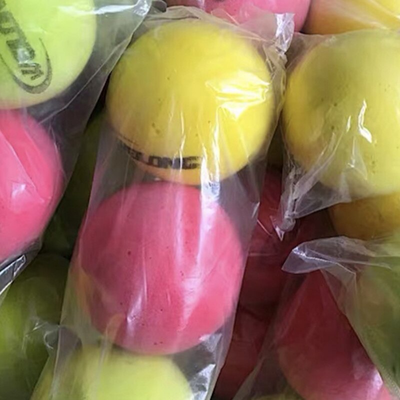 Pelota de espuma de tenis de 7cm y 9cm para niños, pelota de entrenamiento elástico, suave, verde, rosa y amarillo