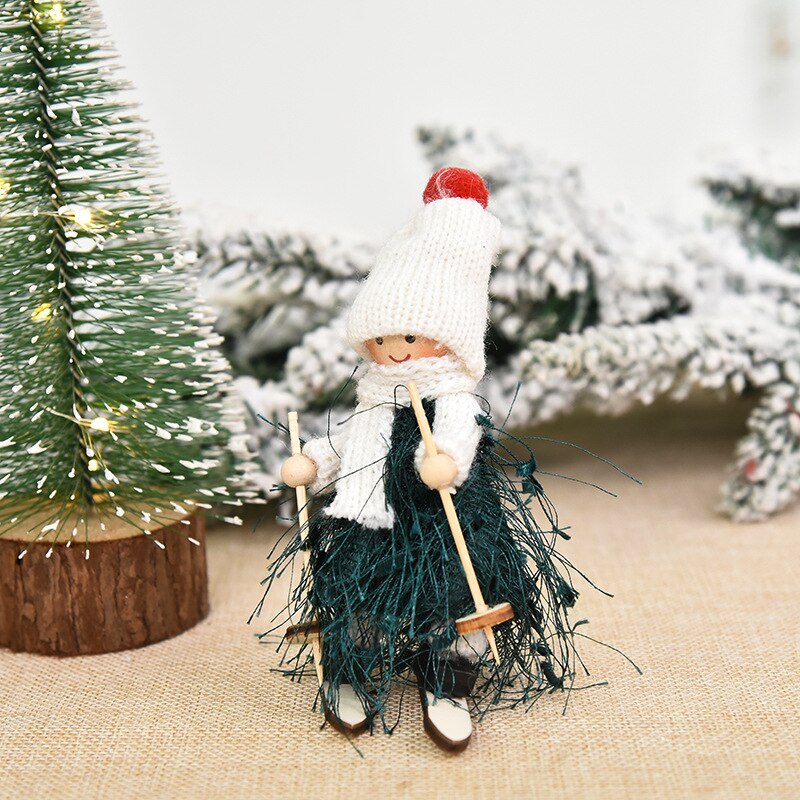 Décorations d'arbre de noël, poupée d'ange pour fille, pendentif Kawaii, ornements d'arbre de noël pour nouvel an, de noël pour enfants,: D 1PC