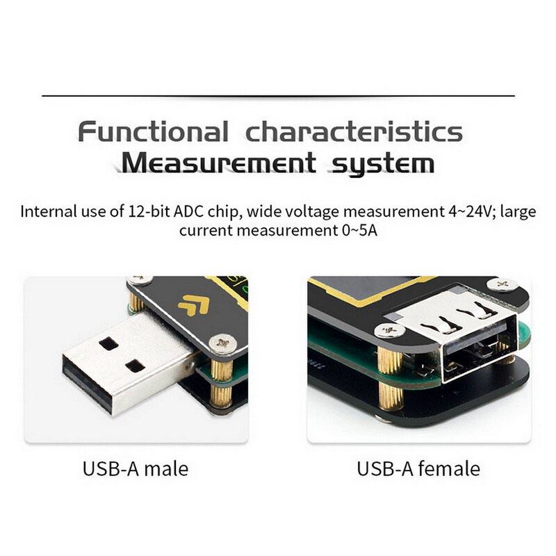 USB Digital Power Tester USB Tester USB Power Meter USB Digital Current and Voltage Monitor Digital Current and Voltage Monitor