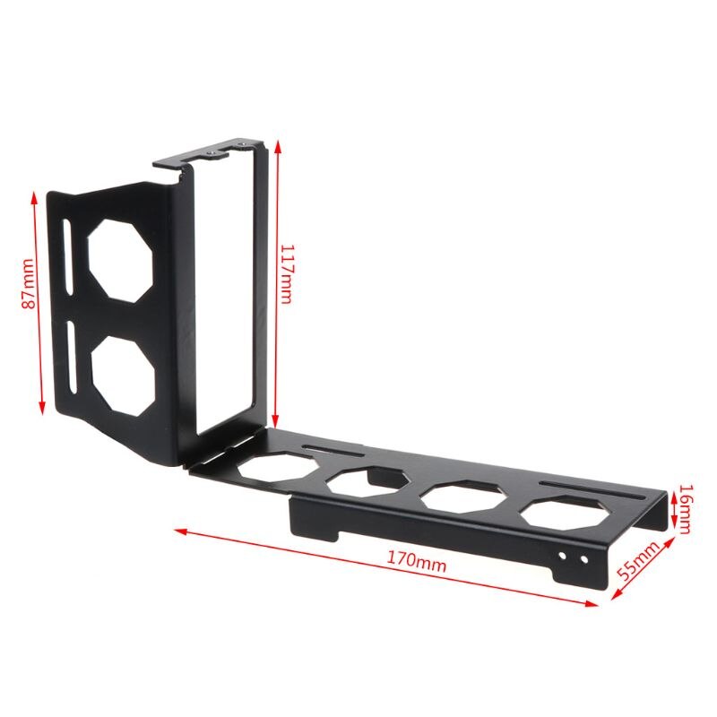 Metal Graphics Card Bracket Riser Fixed Vertical Case PCI-E 16x x16 Internal Brackets Holder Stand