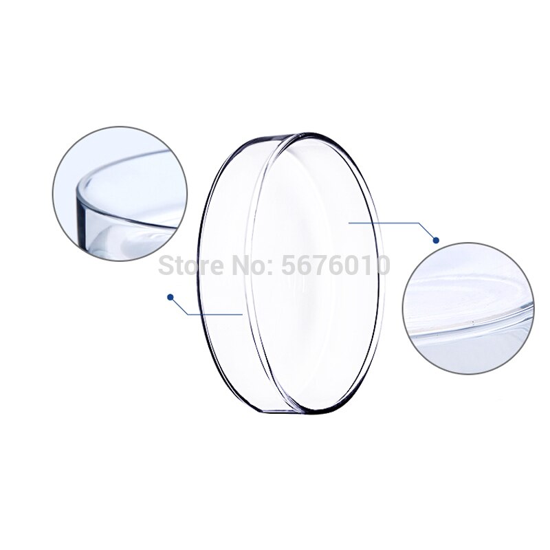 5pcs DIA 75mm Borosilicate glass Petri dish culture dish Used for the culture of bacteria, cells and lactic acid bacteria in