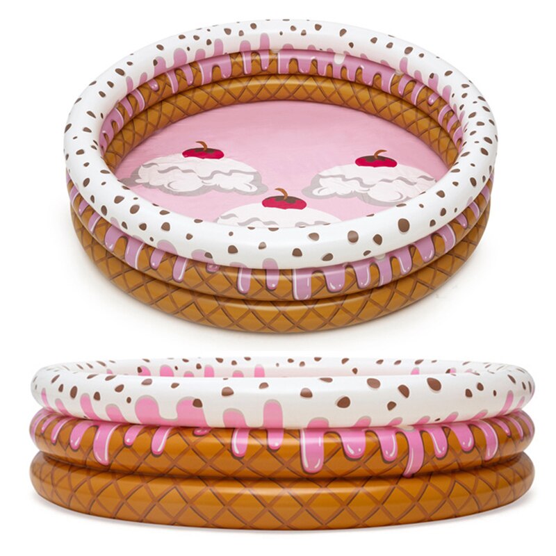 Ijs 3-Layer Kinderen Opblaasbaar Zwembad Plastic Baby Ronde Zwembad Kindje Zand Zwembad Oceaan Ballenbad draagbare Zwembad