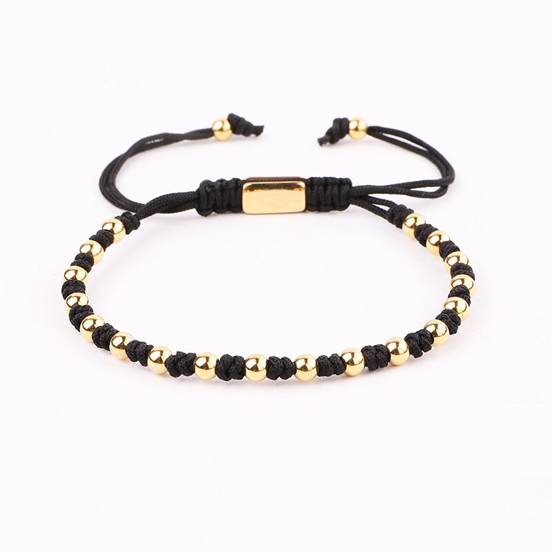 Jaravvi perline in acciaio inossidabile ad alta quantità CZ Eye Cross Charm intrecciato Macrame Set di braccialetti per amicizia da uomo: Beads