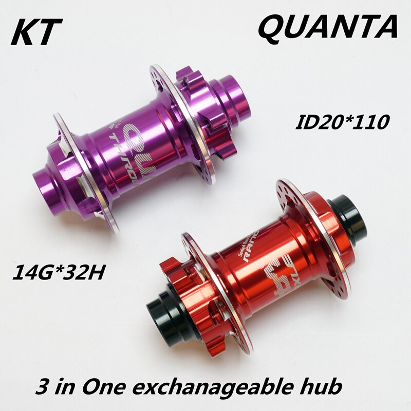 Kt Quanta Bereik Mtb Remschijf Steekas Hubs, Mountainbike Downhill Hubs, 20*110 Hub 32 Holes Hubs, 15*100 Qr Hubs