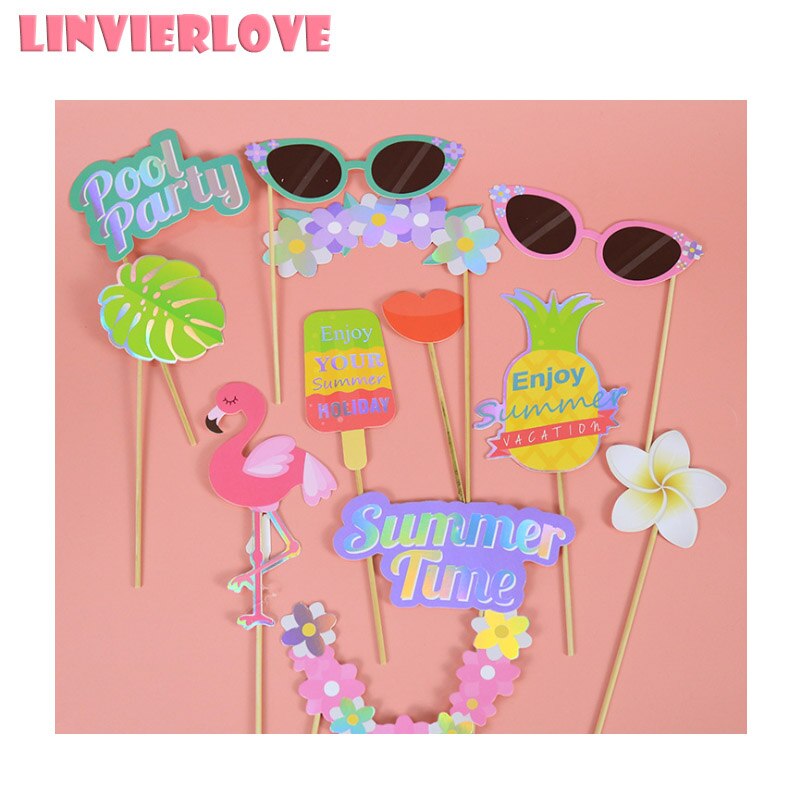 LINVIERLOVE Happy Birthday Photo Booth Props It's Your Day Photobooth Party DIY Decor Bachelorette Accessories Birthday Supplies