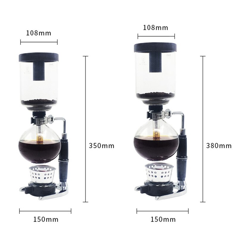 Classic Siphon Coffee Maker DIY Coffee Pot High Temperature Resistance Syphon Pots Hand Brewed Coffee Set