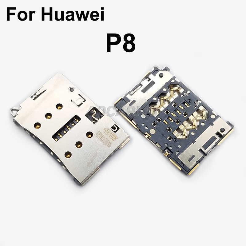 Aocarmo para Huawei P8 / P8 Lite bandeja de tarjeta Sim soporte lector ranura piezas de reparación