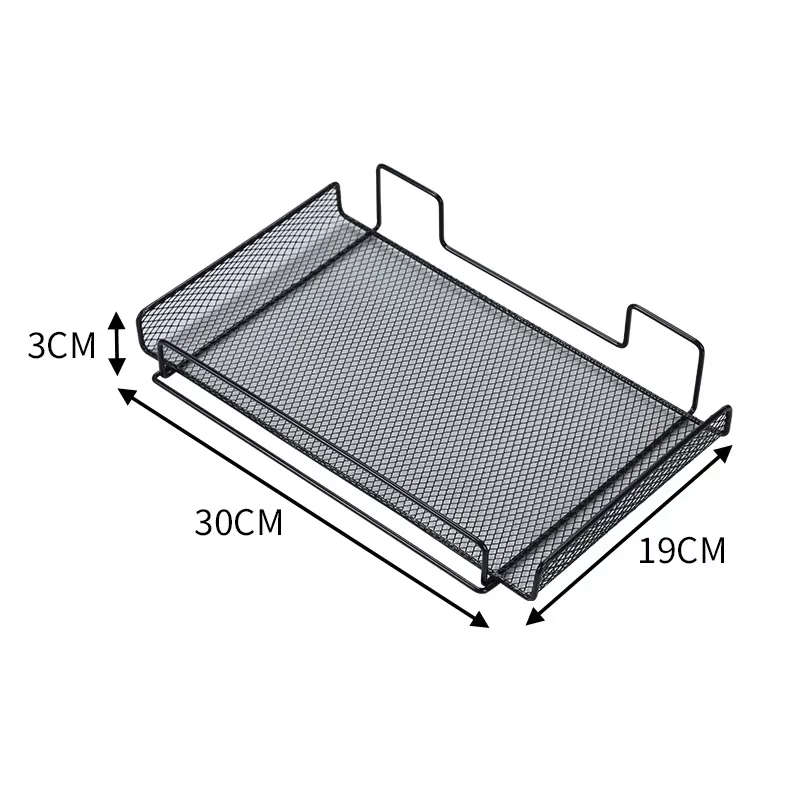 Scaffale per la gestione dei cavi sotto la scrivania Organizzatore di archiviazione in metallo Robusto e durevole Supporto per forniture per ufficio Portante elevato Nessuna installazione del trapano: Cielo Blu