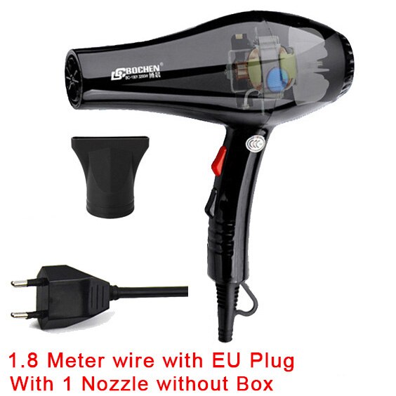 2200 w Sterke Macht AC Motor Föhn Professionele Föhn Warme En Koude Wind Haardroger Styling Tools Voor salon apparatuur: 1.8m without box