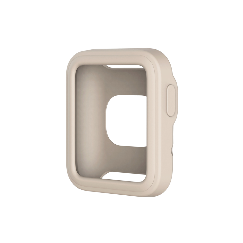 Nowy dla Xiaomi Mi zegarek Lite Redmi inteligentny zegarek TPU miękka pełna krawędź Protector Smartwatch Case Shell rama ochronna osłona zderzaka: apricot