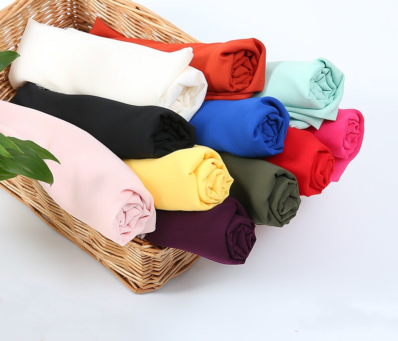 Mousseline de soie tissu Opaque doux tissu pour mousseline de soie robe blouse skite mariage décor bricolage blanc noir rose rouge jaune bleu 120d tissu