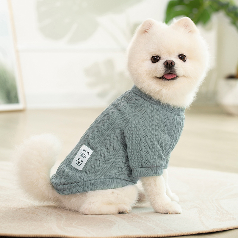 Suéteres cálidos para perros para otoño e invierno, ropa para cachorros y gatos, prendas de punto para perros y gatos, ropa para cachorros, suéter de para perros, invierno: XS / Verde