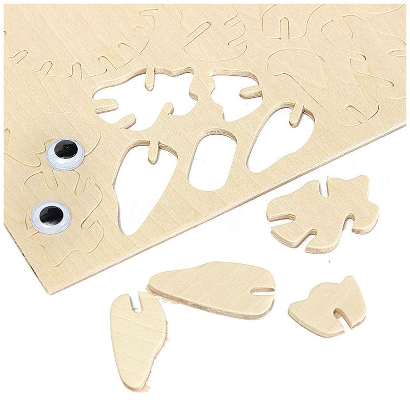 3D Houten Uil Puzzel Jigsaw Houtbewerking Kids Kit Speelgoed Model Diy Bouw Blokken