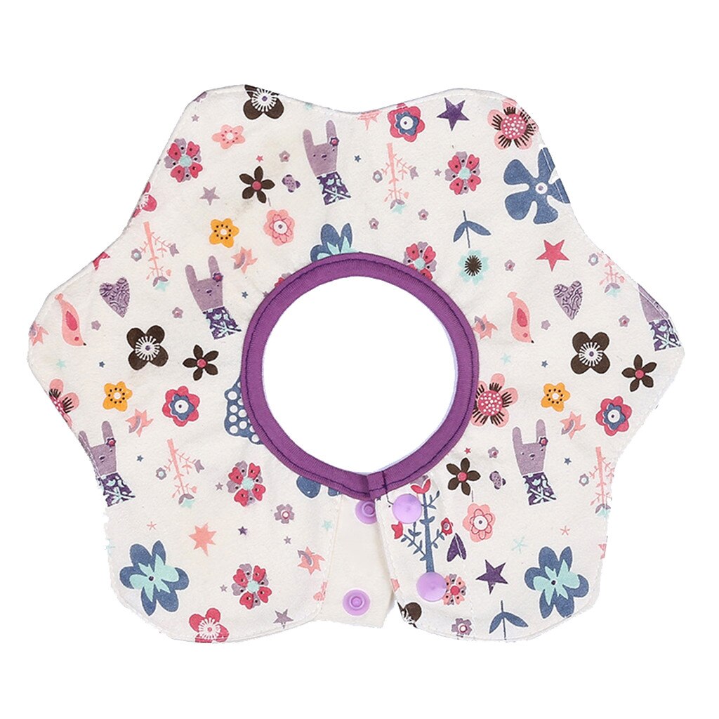 Bavaglini impermeabili per neonati di nuova moda in stile floreale neonato morbido rotondo rotante a 360 gradi bambino 4 strati bavaglino Burp panni sciarpa per l'alimentazione: G