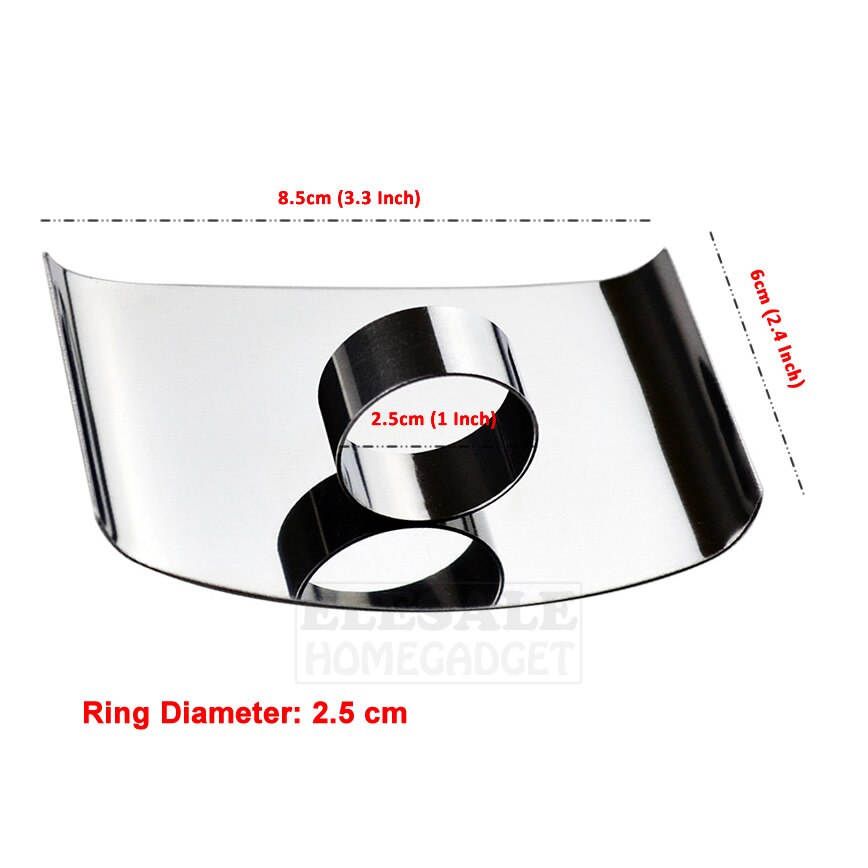 Anillo Protector de dedo de acero inoxidable a prueba de cortes para cortar carne de frutas, protección de dedos, utensilio de cocina de alimentaria