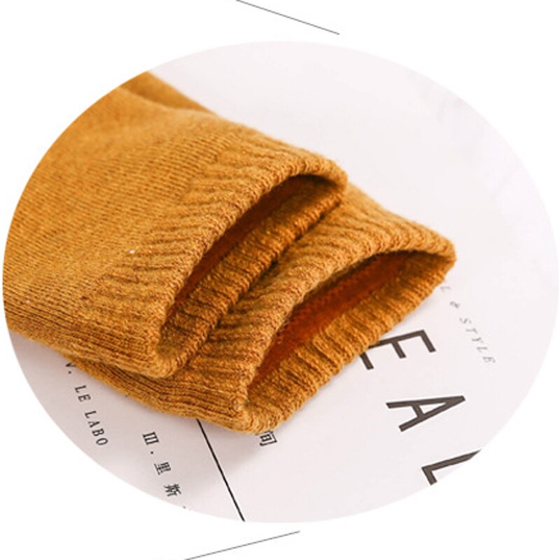 Chaussettes en coton et laine pour hommes, chaussettes épaisses et chaudes à Compression, couleur unie, blanc, 10 couleurs