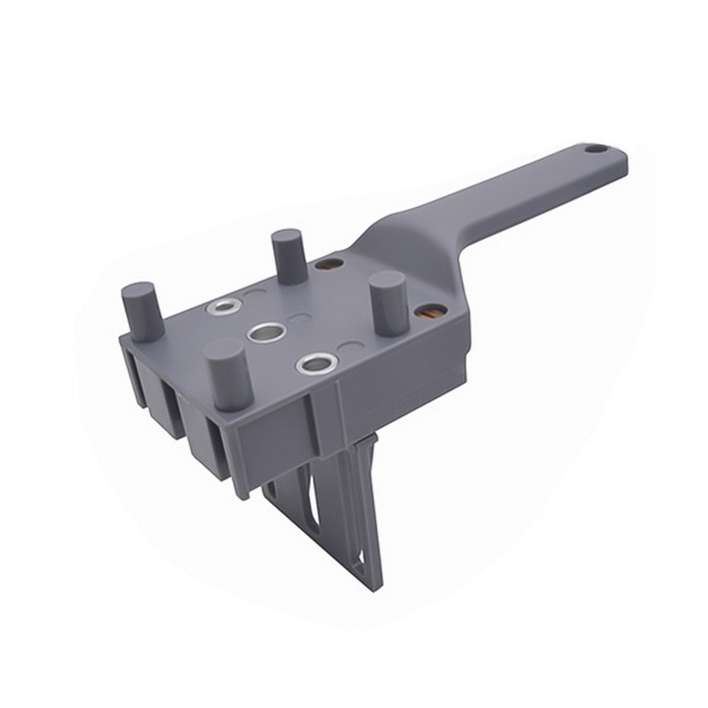 Pasador de carpintería de perforación, herramientas de sierra, guía de taladro manual, brocas de madera con casquillo de Metal, plantilla para 6 8 10mm: grey