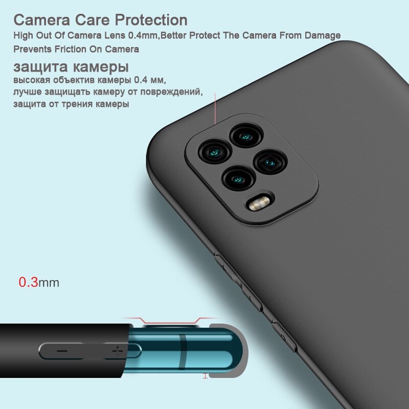 Matowy pokrowiec robić Xiaomi Mi 10 Lite Powiększenie Obudowa ultra cienki miękkie silikonowe plecki TPU pokrywa dla Xiaomi Mi 10 Lite Powiększenie matowe etui na telefony