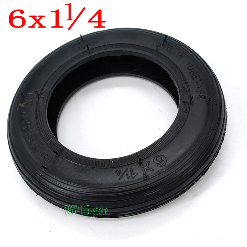 6x1 1/4 Wheels 150mm 6 Inch Pneumatic Tire Inner Tube With 4 Inch Aluminum Rims For Gas Electric Scooters E-bike A-folding Bike: outer tire