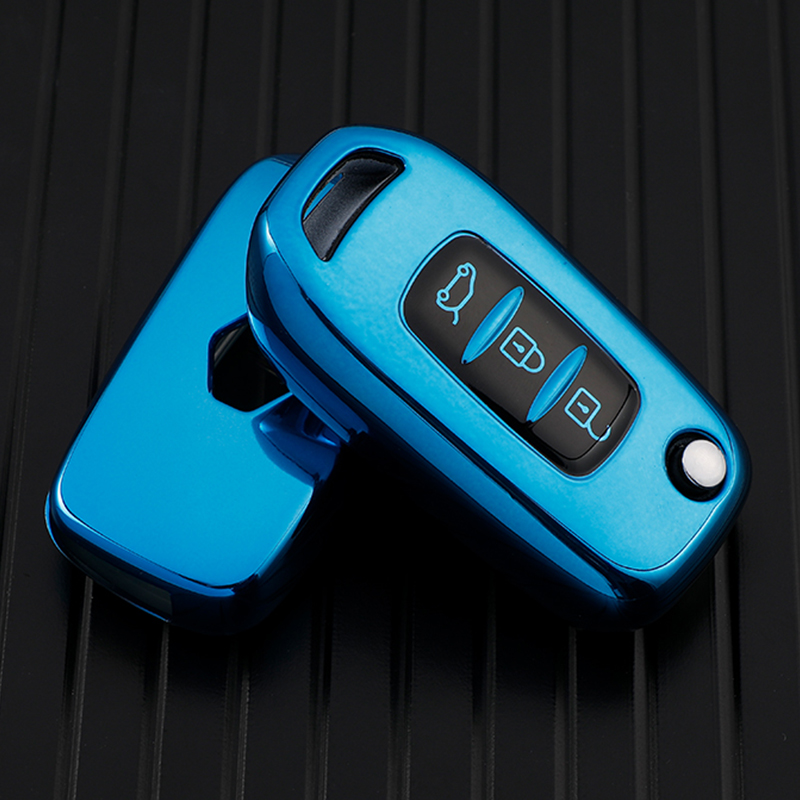 TPU Car Flip Key Case Cover Keychain Protector for Renault Kadjar Captur Megane Sandero Stepway Logan Clio 5 Arkana