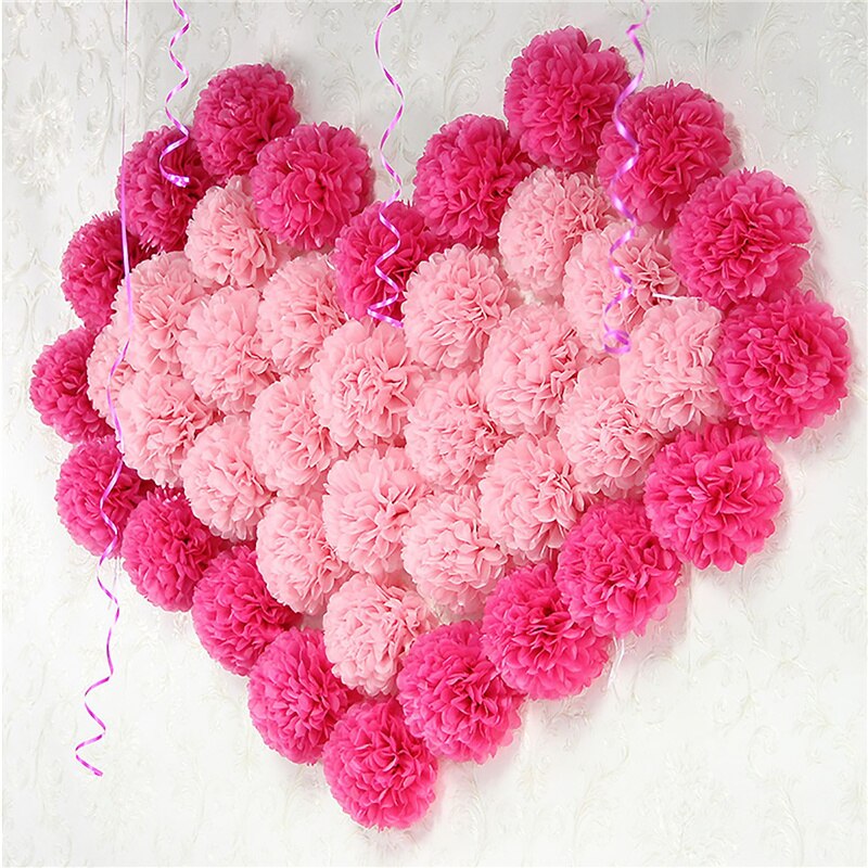15cm farverige pompon silkepapir pom blomsterkugler til bryllup boligdekoration fødselsdagsfest indretning diy håndværk papir blomst