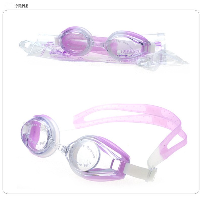 1Pcs Mannen Vrouwen Zwemmen Glazen Anti Fog Uv-bescherming Swim Brillen Professionele Galvaniseren Verstelbare Waterdicht Zwembril: purple